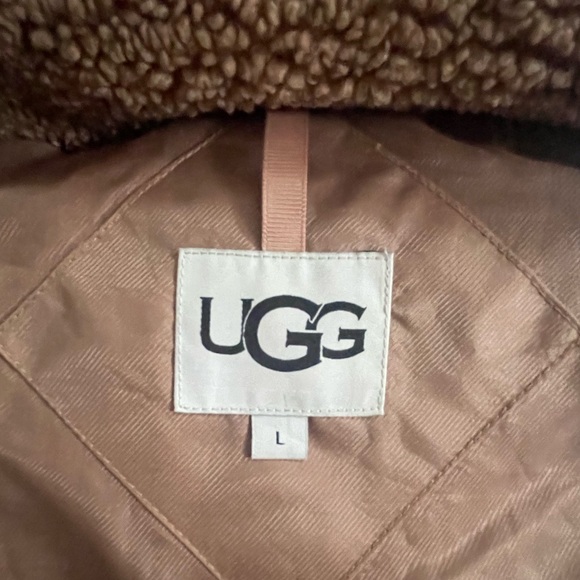 NWOT UGG Charlisse Teddy Bear Long Coat in Camel SZ L - Picture 12 of 14